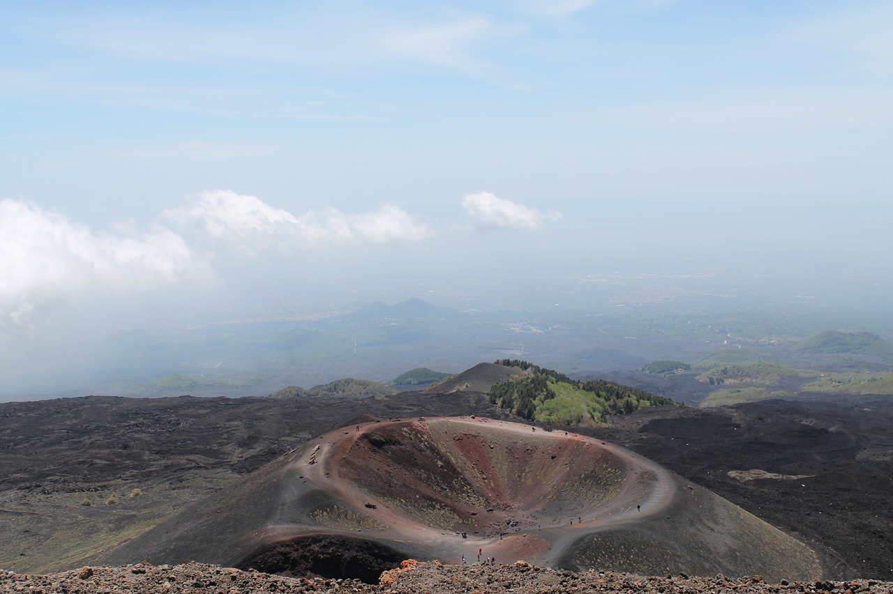 működő vulkán, Etna, Szicília