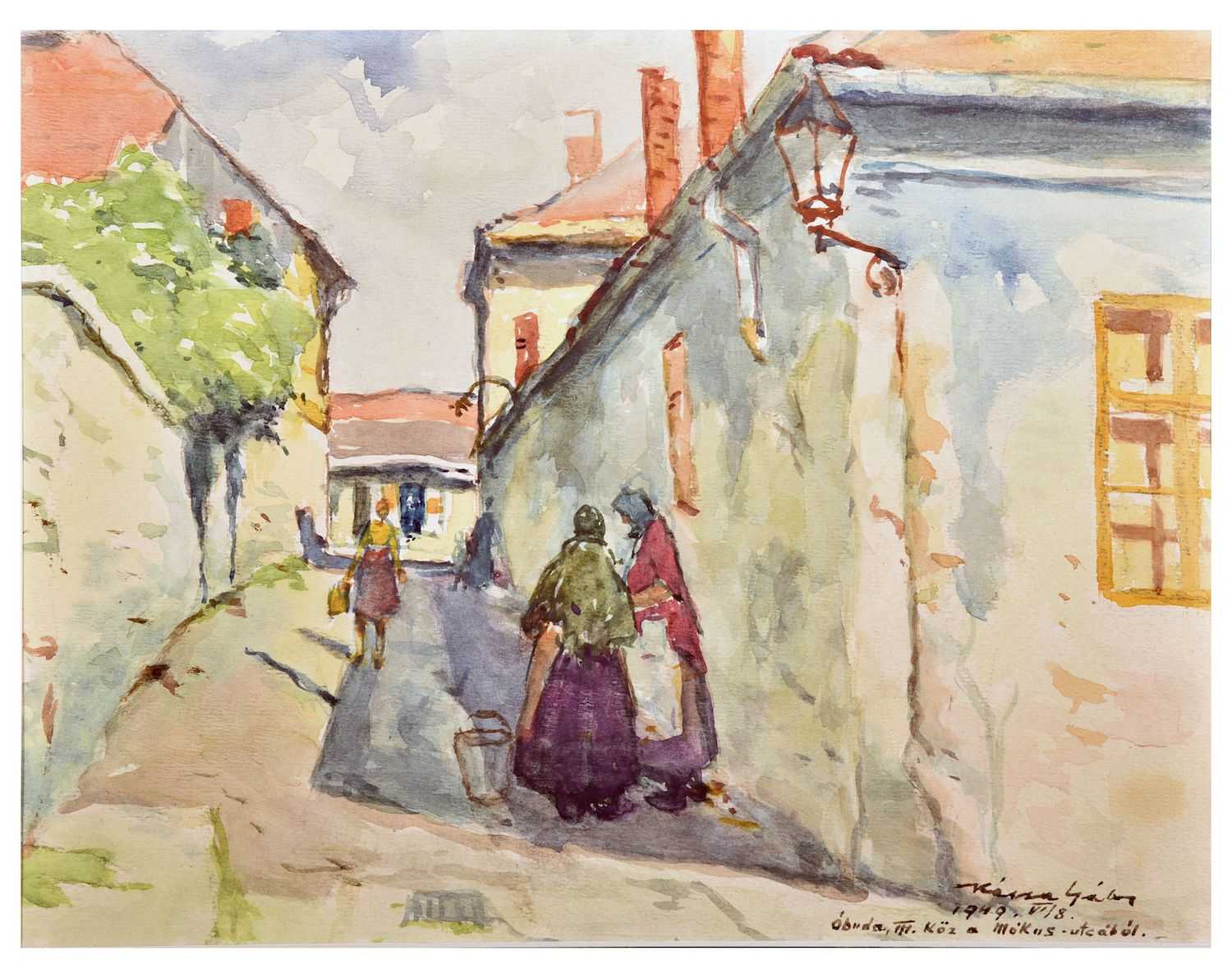 Óbuda, Kássa Gábor, akvarellek, kiskocsmák